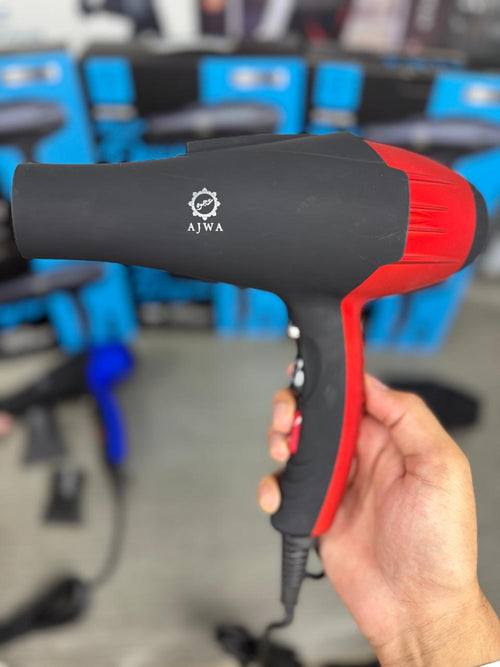 Ajwa hair dryer unbreakable body with black & red finish